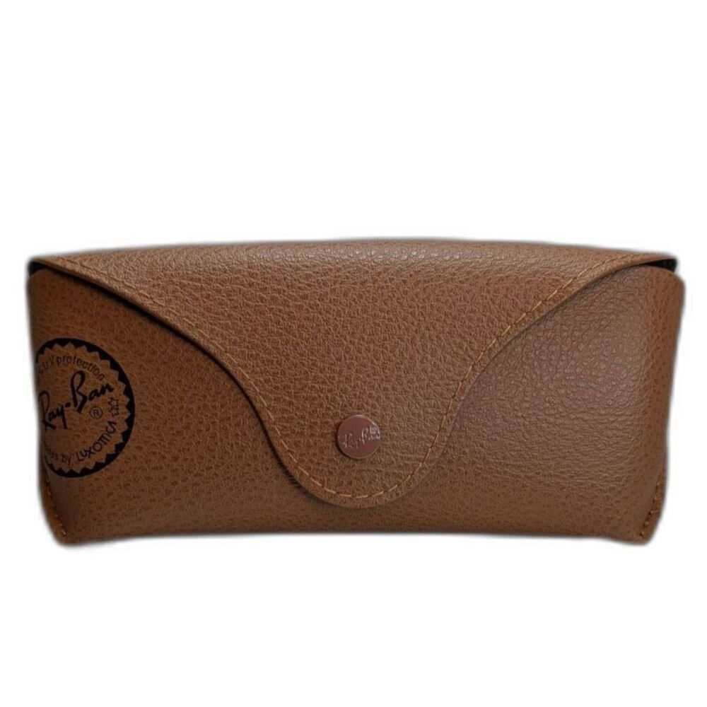 Ray-Ban Brown Hard Sunglasses Eyeglasses Case Luxottica Snap Closure Only